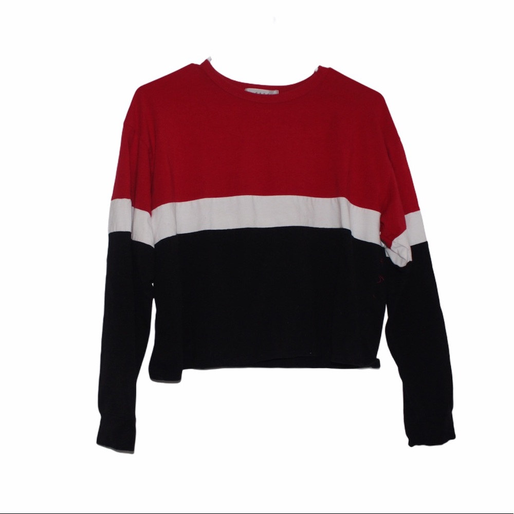black and red crop top